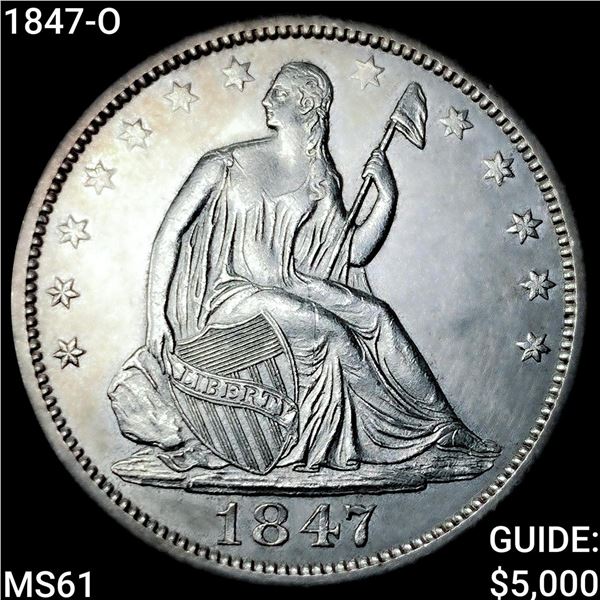 1847-O Seated Liberty Half Dollar UNCIRCULATED