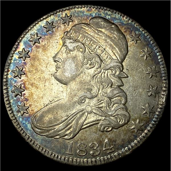 1834 Capped Bust Half Dollar CLOSELY  UNCIRCULATED
