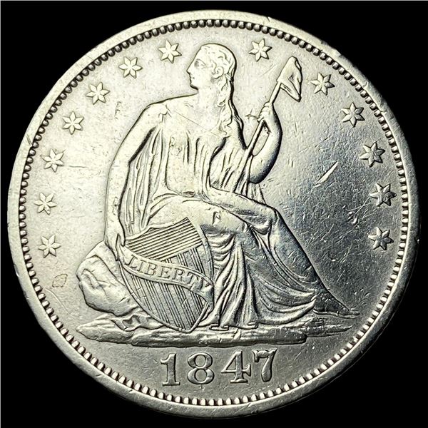 1847-O Silver Seated Liberty Half Dollar CLOSELY UNCIRCULATED