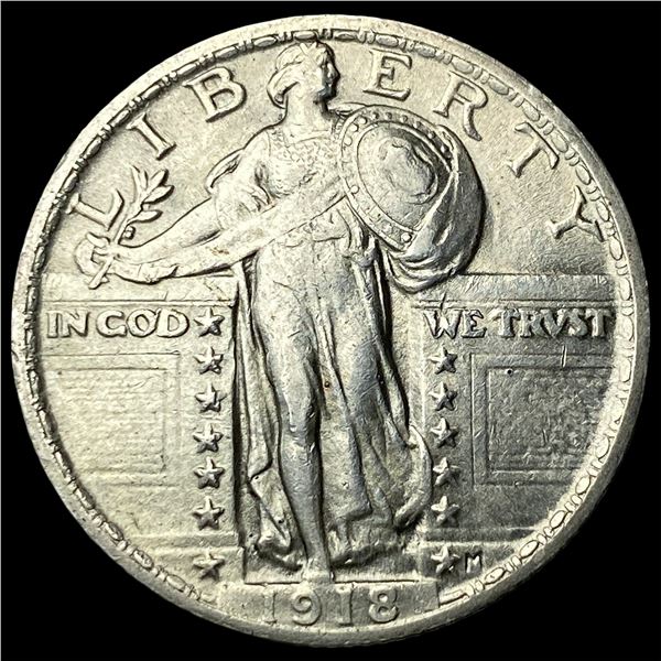 1918 Silver Standing Liberty Quarter CLOSELY UNCIRCULATED