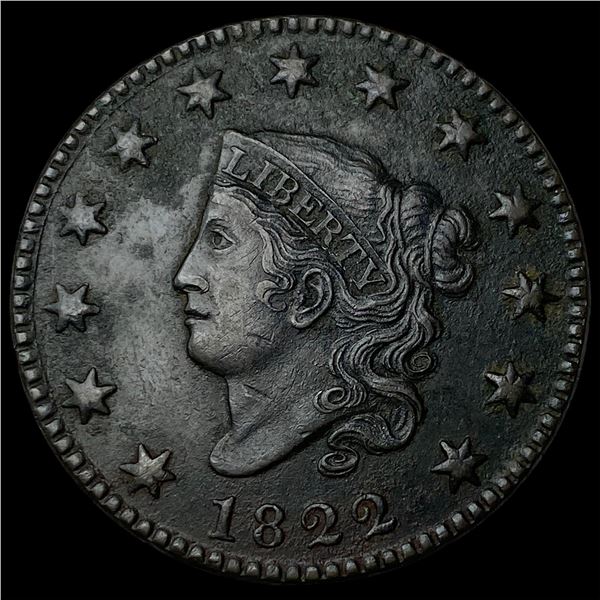 1822 Coronet Head Large Cent NEARLY  UNCIRCULATED