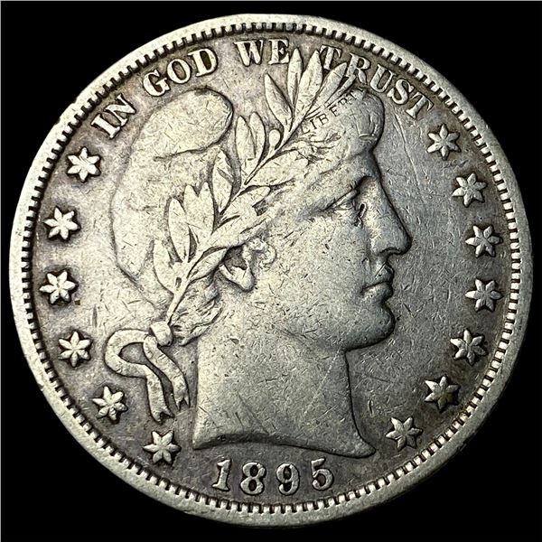 1895 Silver Barber Half Dollar NEARLY  UNCIRCULATED