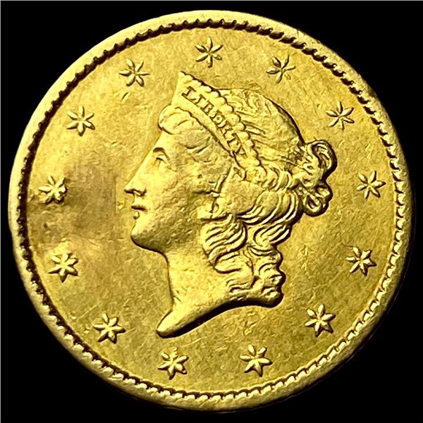 1849 Gold $1 Liberty Head Type 1 CLOSELY UNCIRCULATED