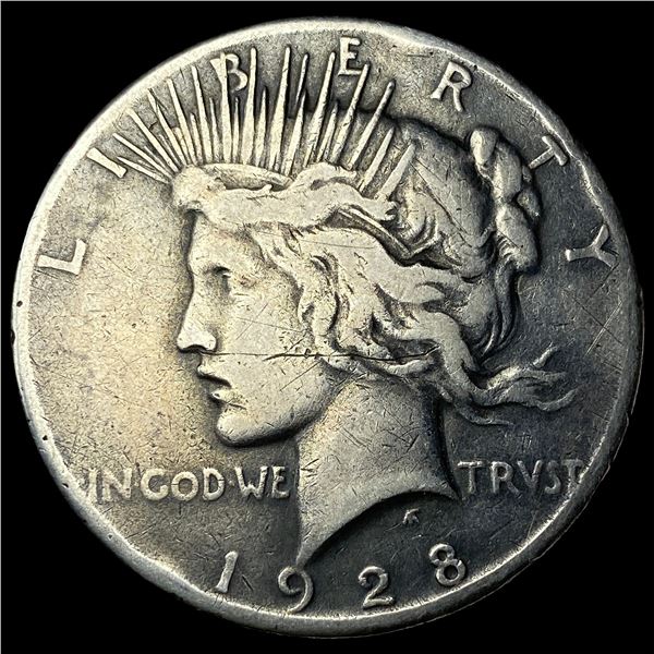 1928 Silver Peace Dollar LIGHTLY CIRCULATED