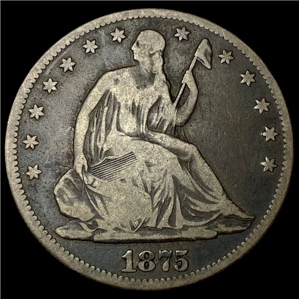 1875-S Silver Half Dollar LIGHTLY CIRCULATED