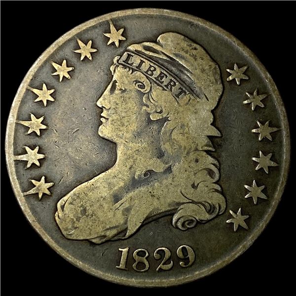 1829 Capped Bust Half Dollar NICELY  CIRCULATED