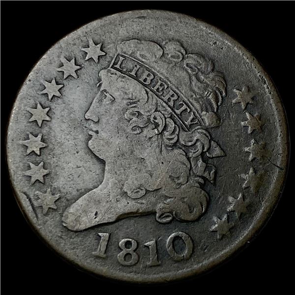 1810 Classic Head Half Cent NEARLY  UNCIRCULATED
