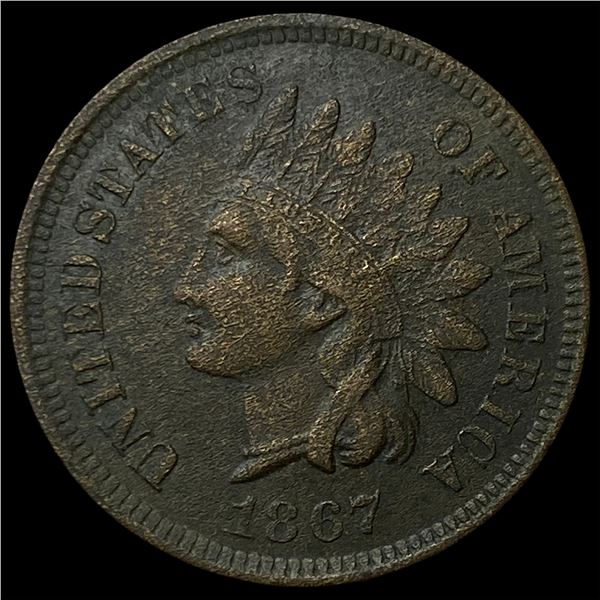 1867 Indian Head Cent NEARLY UNCIRCULATED