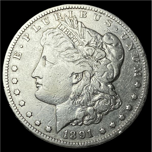 1891-CC Silver Morgan Dollar NEARLY  UNCIRCULATED