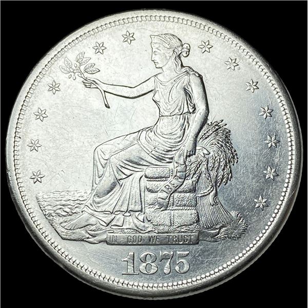 1875-S Silver Trade Dollar CLOSELY  UNCIRCULATED