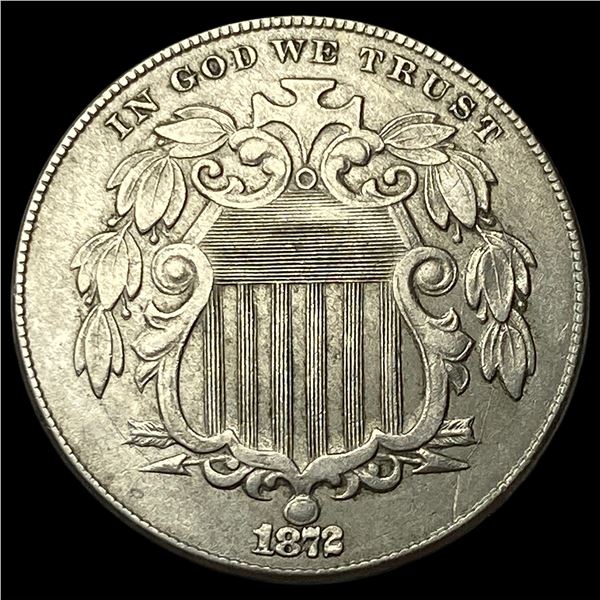 1872 Shield Nickel CLOSELY UNCIRCULATED
