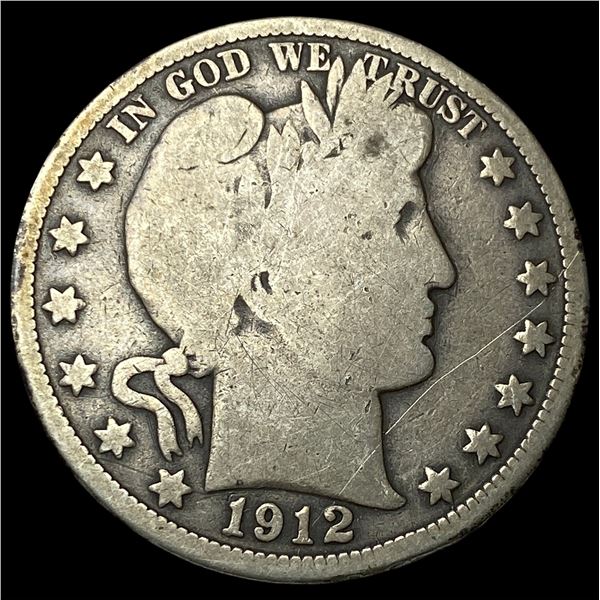 1912 Silver Barber Half Dollar NICELY CIRCULATED