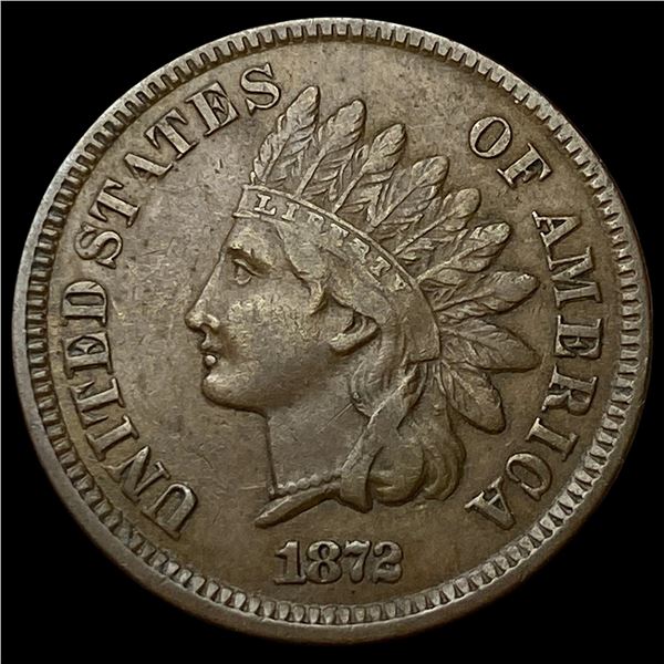 1872 Indian Head Cent NEARLY UNCIRCULATED