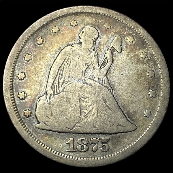1875-S Silver Twenty Cent Piece LIGHTLY  CIRCULATED
