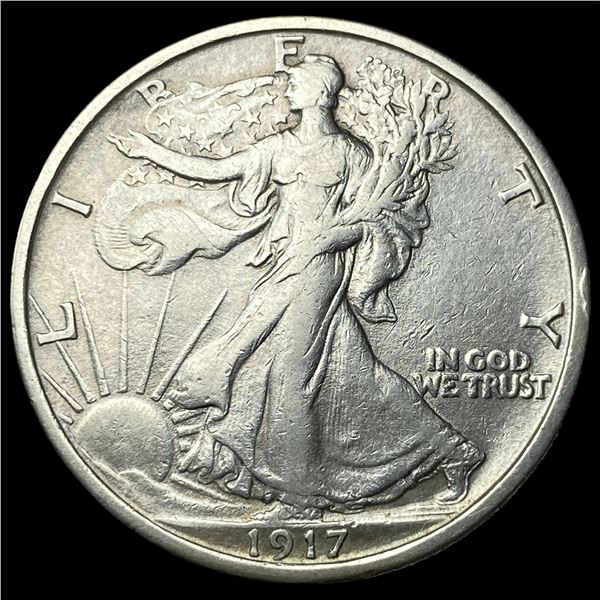1917-S Silver Walking Liberty Half Dollar  NEARLY UNCIRCULATED