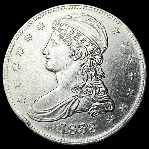 1838 Silver Capped Bust Half Dollar CLOSELY UNCIRCULATED