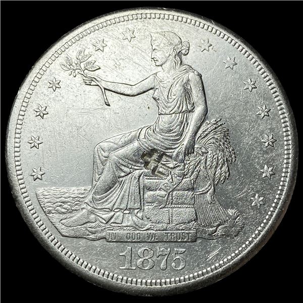 1875-S Silver Trade Dollar CLOSELY  UNCIRCULATED