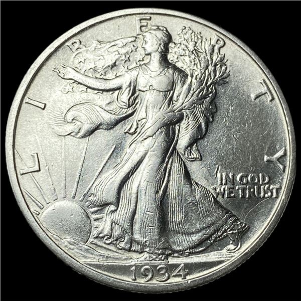 1934-S Silver Walking Liberty Half Dollar  CLOSELY UNCIRCULATED