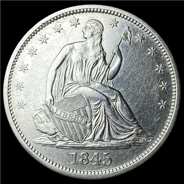 1845-O Silver Seated Liberty Half Dollar CLOSELY UNCIRCULATED