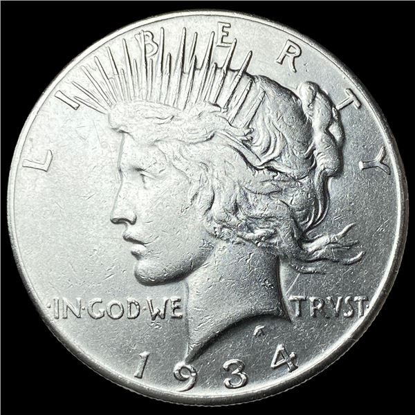 1934-S Peace Silver Dollar CLOSELY UNCIRCULATED