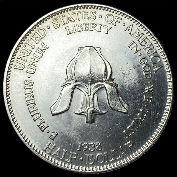 1938 Silver New Rochelle Half Dollar CHOICE  BU
