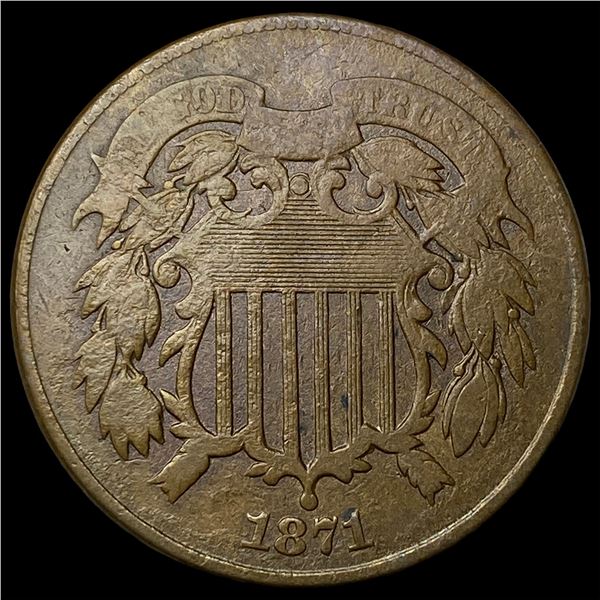 1871 Two-Cent Piece LIGHTLY CIRCULATED