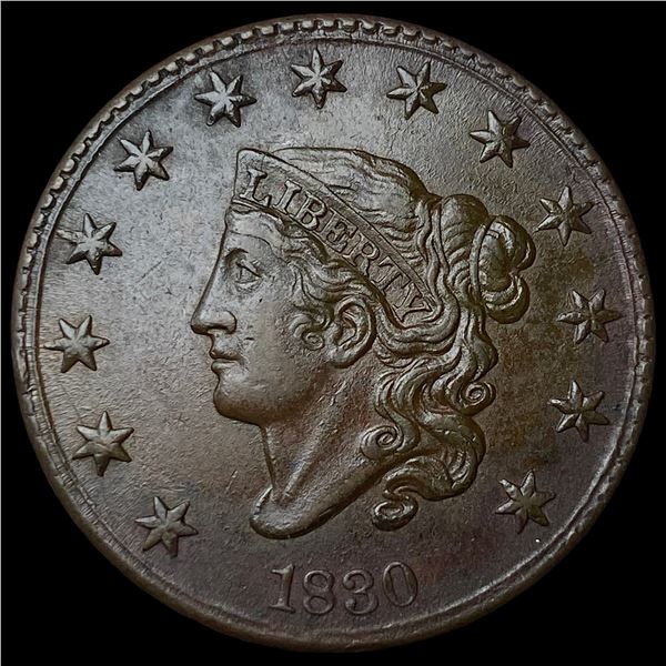 1830 Coronet Head Large Cent CLOSELY  UNCIRCULATED