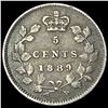 Image 2 : 1889 Canada Silver 5 Cents ABOUT UNCIRCULATED