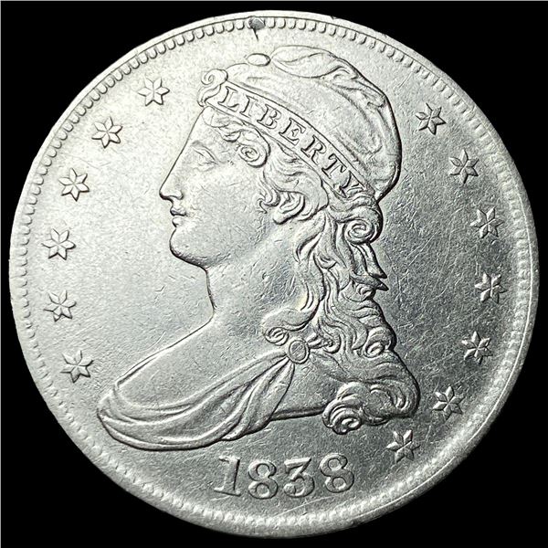 1838 Silver Capped Bust Half Dollar CLOSELY UNCIRCULATED