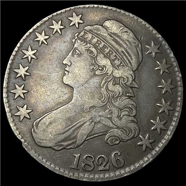 1826 Capped Bust Half Dollar NEARLY  UNCIRCULATED