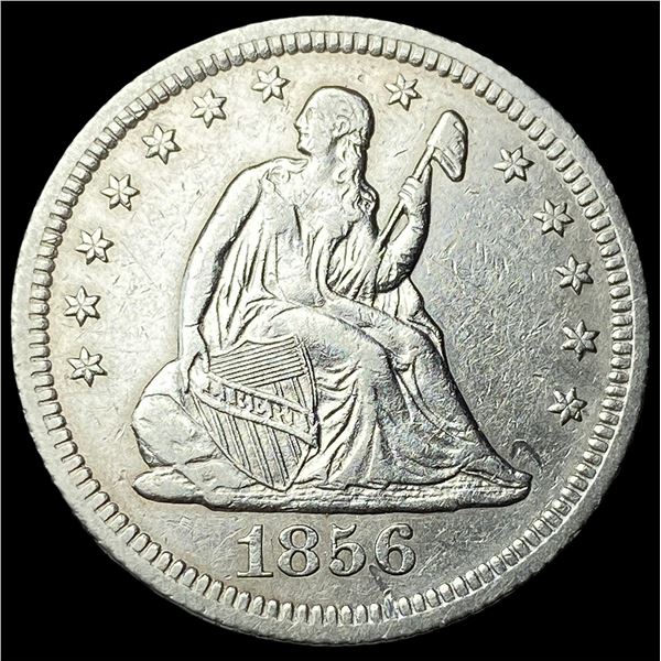 1856-O Silver Seated Liberty Quarter CLOSELY  UNCIRCULATED