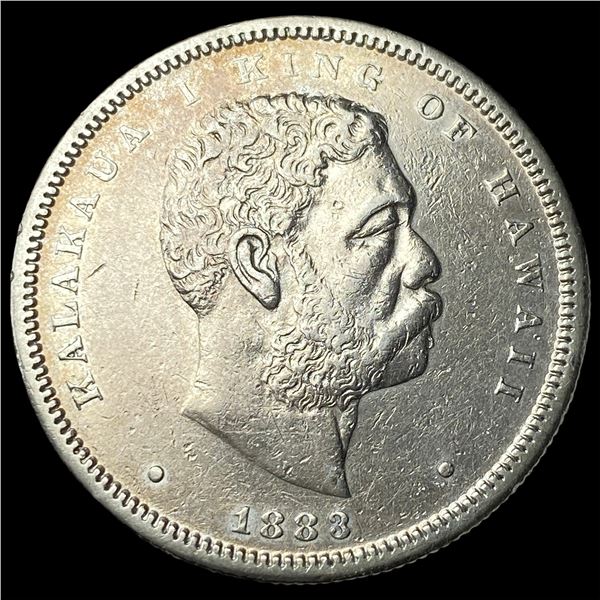 1883 Silver Hawaiian 1/2 Dollar CLOSELY  UNCIRCULATED