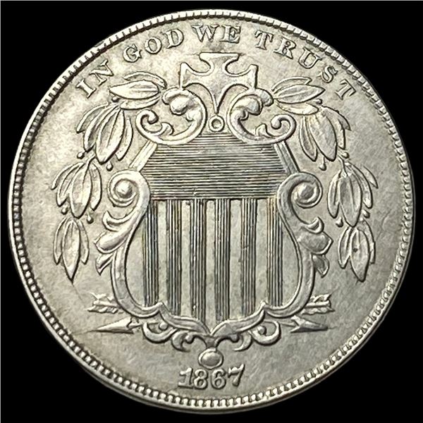 1867 Shield Nickel CLOSELY UNCIRCULATED
