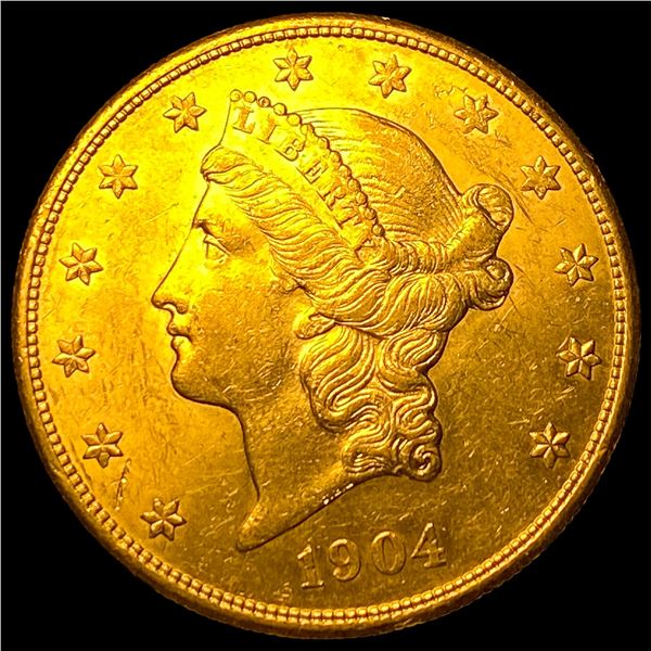 1904-S Gold $20 Liberty Head Double Eagle CLOSELY UNCIRCULATED