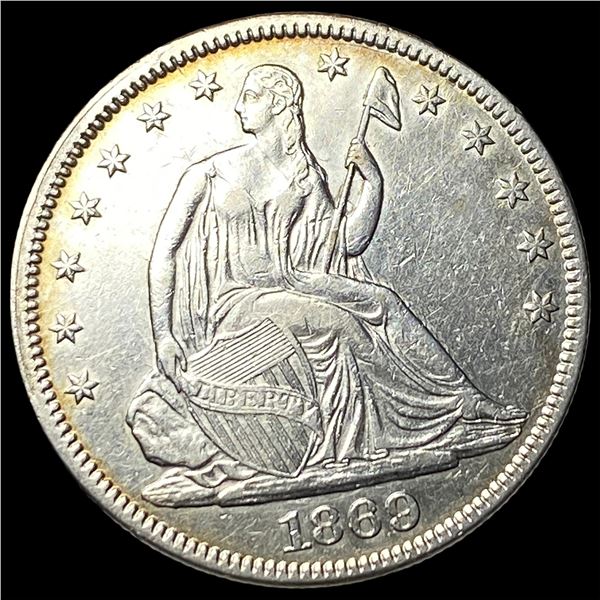 1869 Seated Liberty Half Dollar CLOSELY UNCIRCULATED