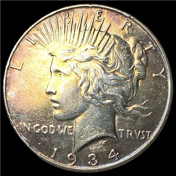 1934 Silver Peace Dollar NEARLY UNCIRCULATED