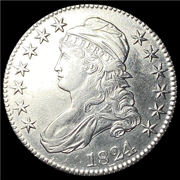 1824 Capped Bust Half Dollar CLOSELY UNCIRCULATED
