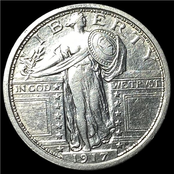 1917 Type 1 Standing Liberty Quarter NEARLY UNCIRCULATED