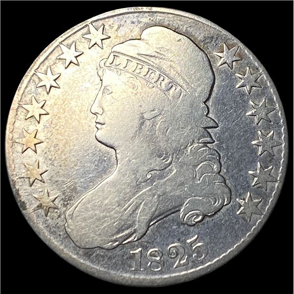 1825 Capped Bust Half Dollar NICELY CIRCULATED