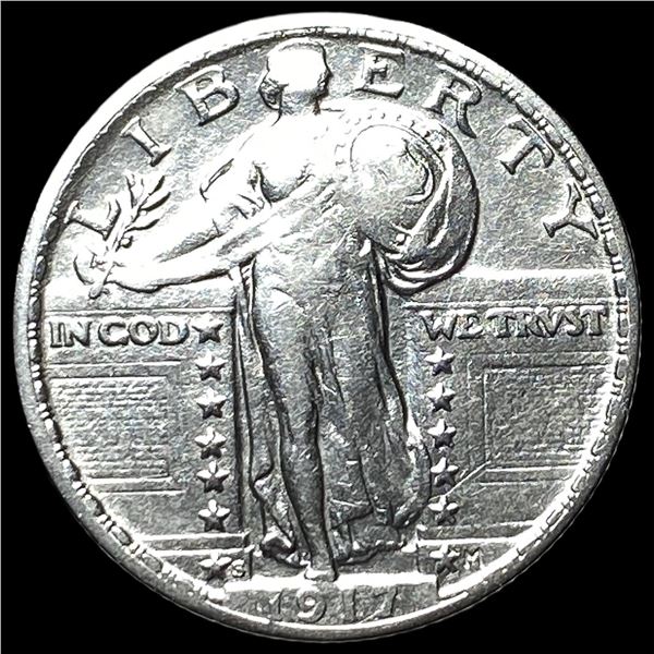 1917-S Type 1 Standing Liberty Quarter NEARLY UNCIRCULATED