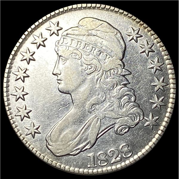 1828 Capped Bust Half Dollar NEARLY UNCIRCULATED