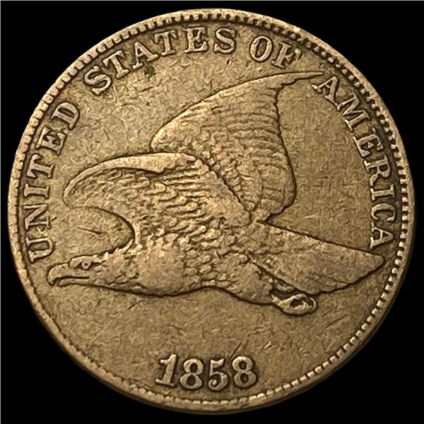 1858 Flying Eagle Cent NEARLY UNCIRCULATED