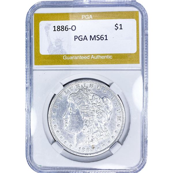1886-O Morgan Silver Dollar PGA MS61