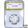 Image 1 : 1943-S Washington Silver Quarter PGA MS66