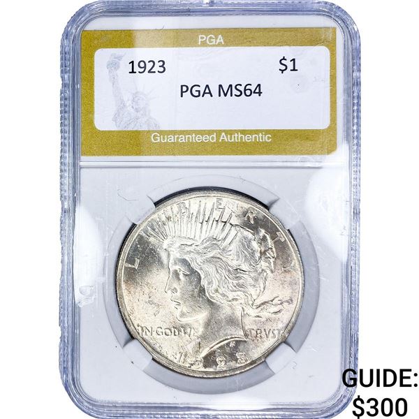 1923 Silver Peace Dollar PGA MS64