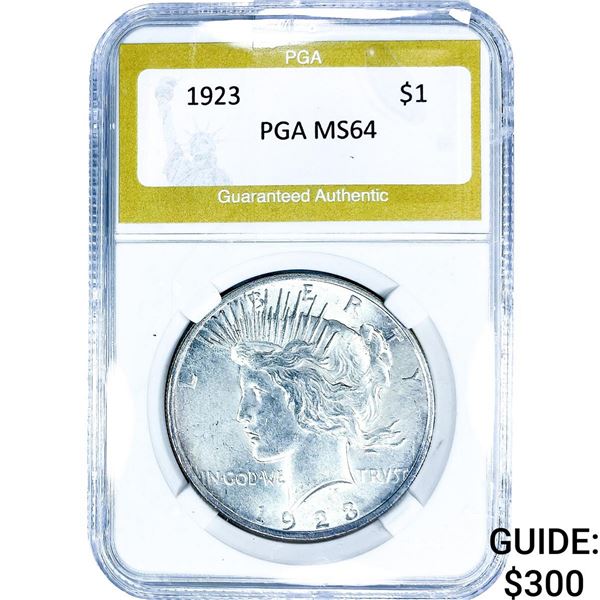 1923 Silver Peace Dollar PGA MS64