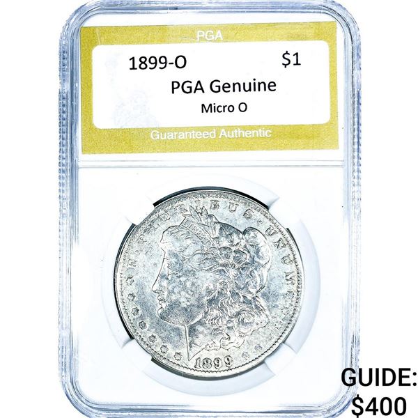 1899-O Morgan Silver Dollar PGA Genuine Micro O