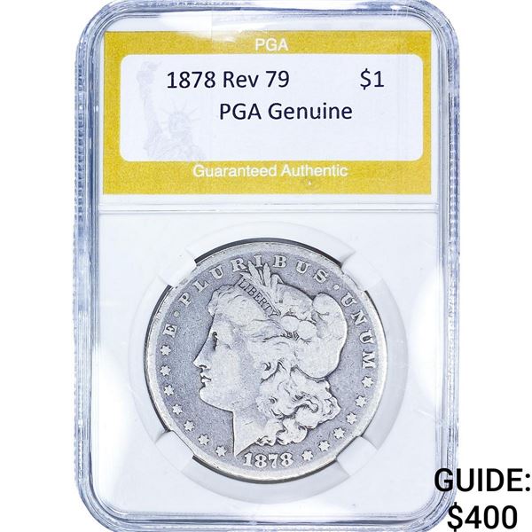 1878 Rev 79 Morgan Silver Dollar PGA Genuine