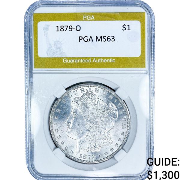 1879-O Morgan Silver Dollar PGA MS63