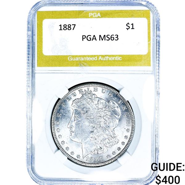 1887 Morgan Silver Dollar PGA MS63